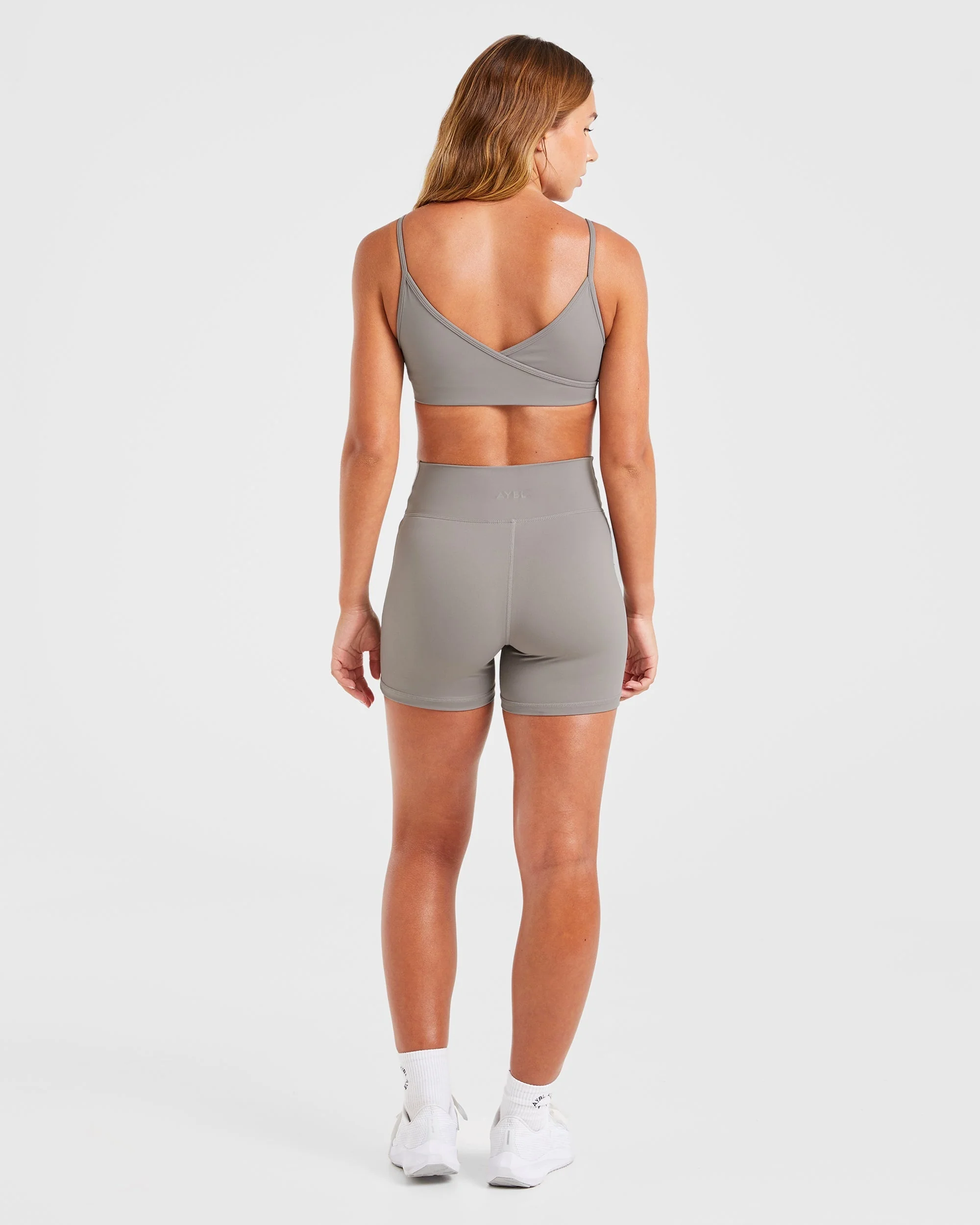 Sculpt Wrap Shorts - Smoke Gris - Image 4