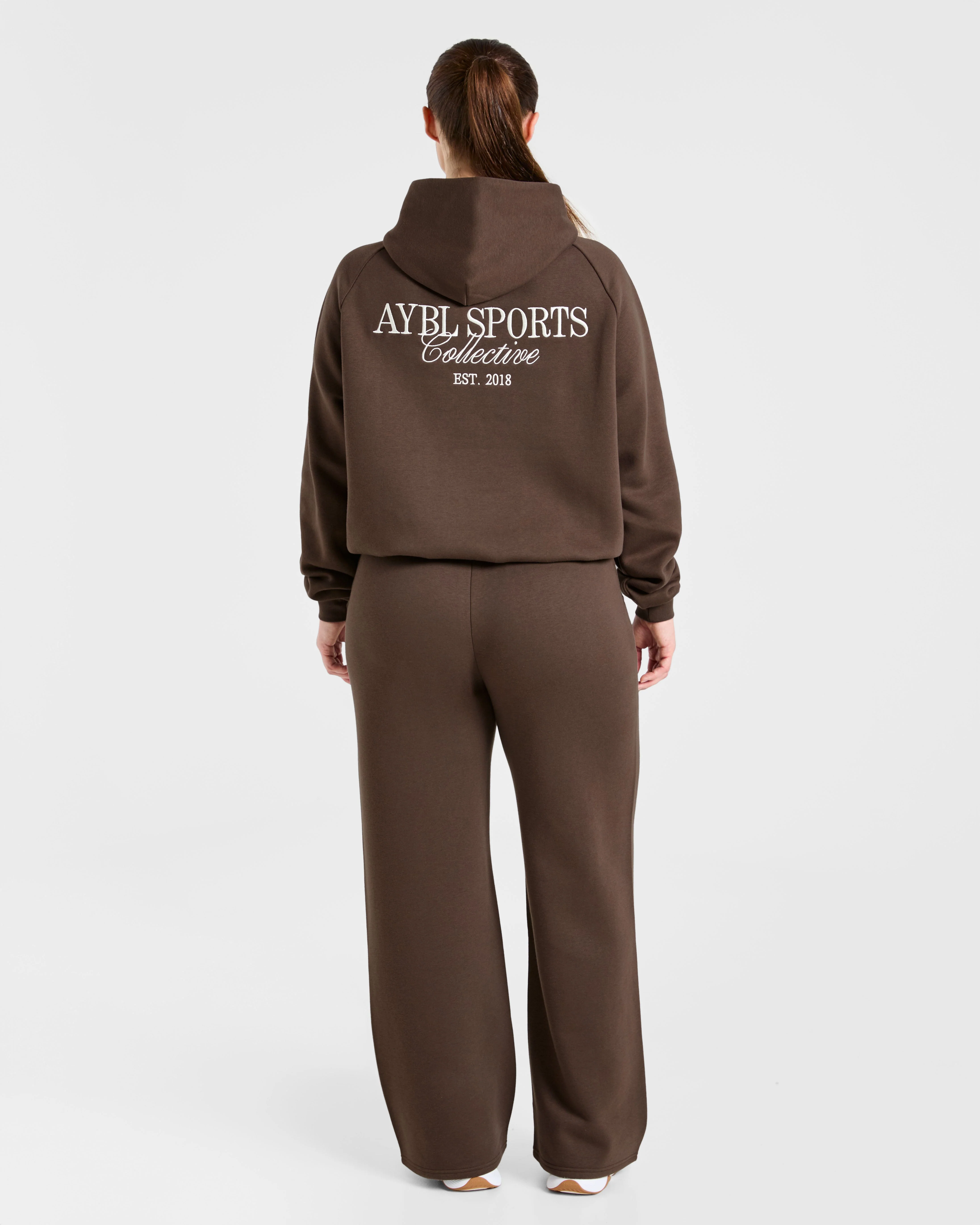 Sports Collective Oversized Hoodie - Marron - Image 4