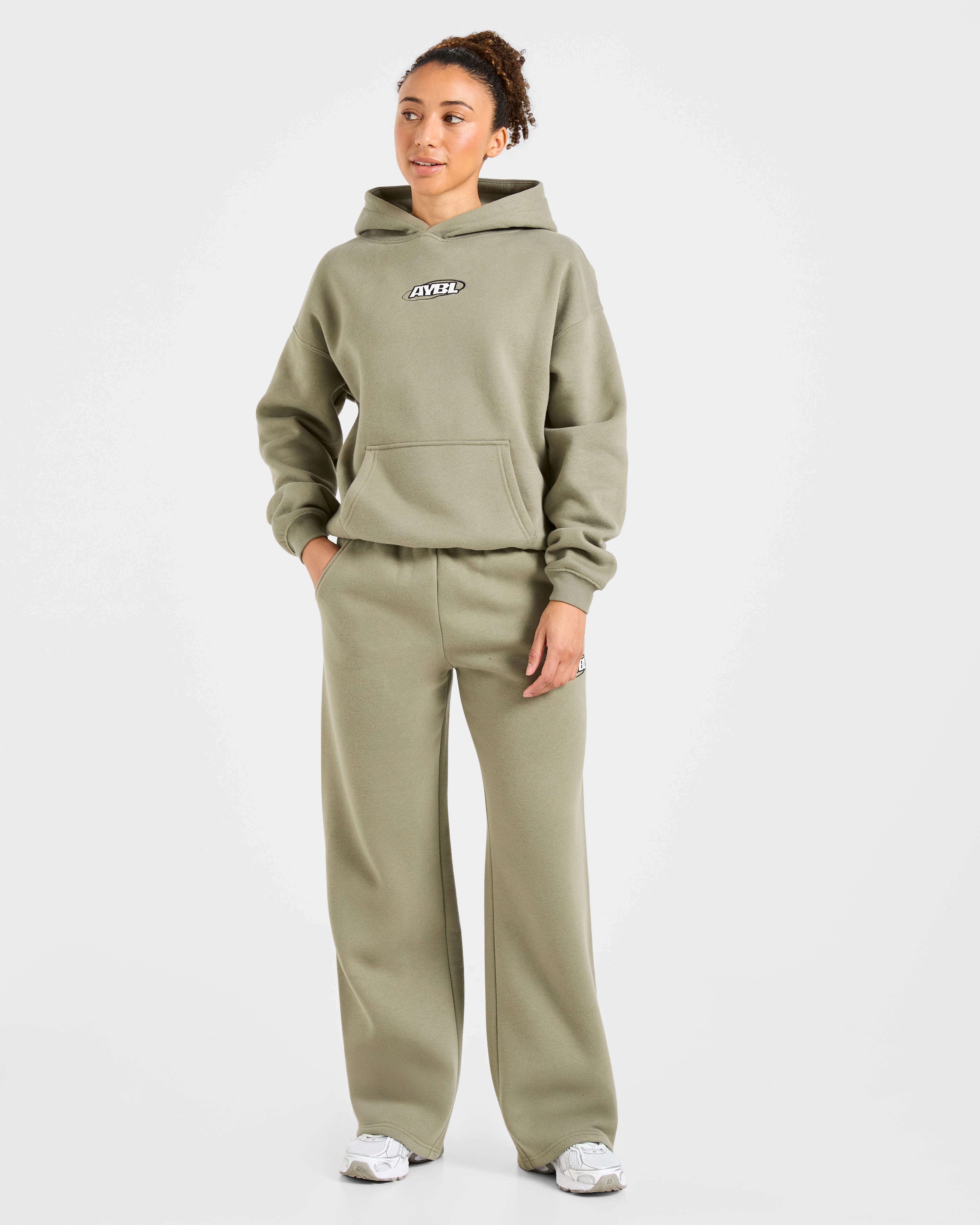 Sports Essentials Oversized Hoodie - Muted Olive - Image 3