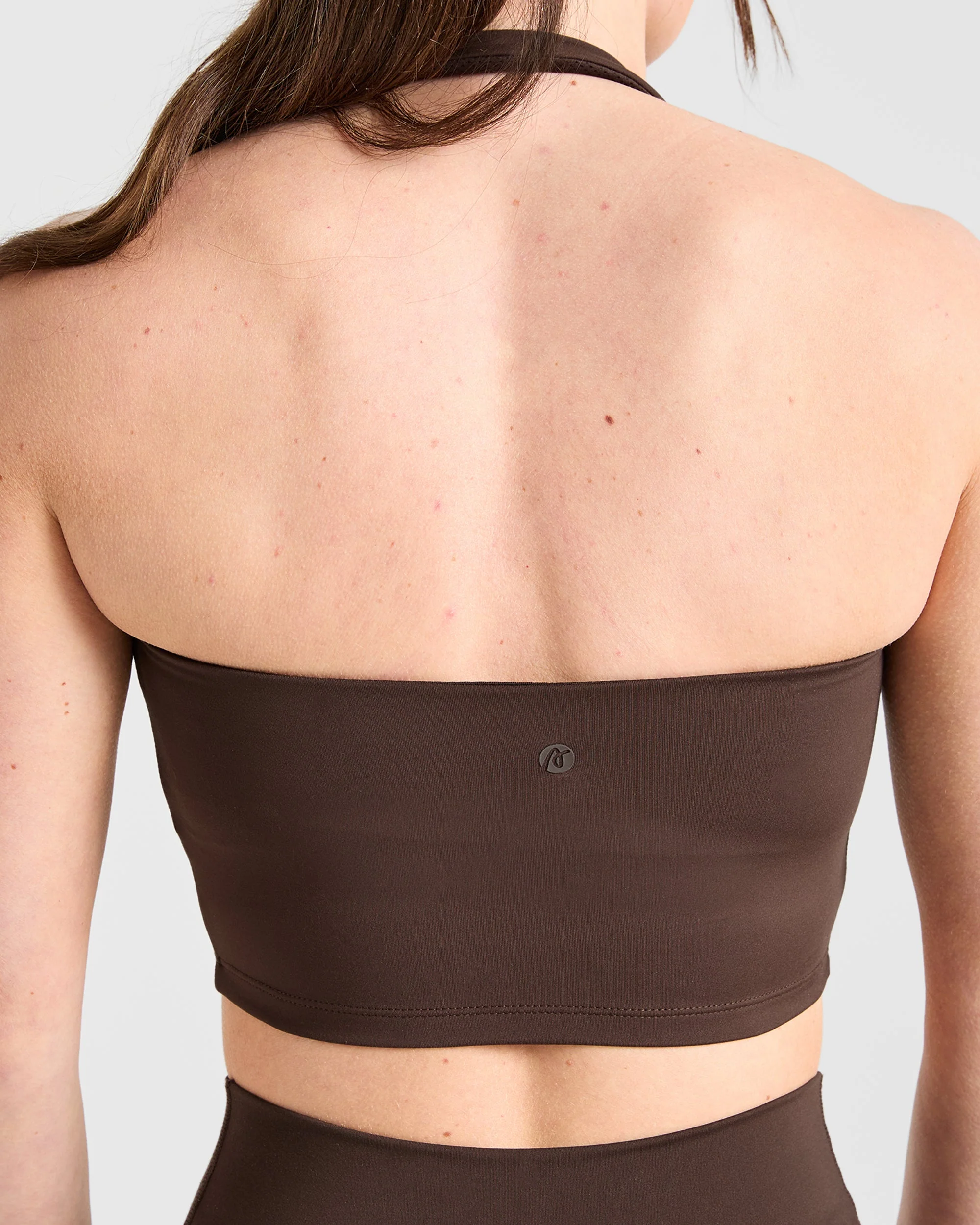 Staple Halterneck Crop Top - Marron - Image 6