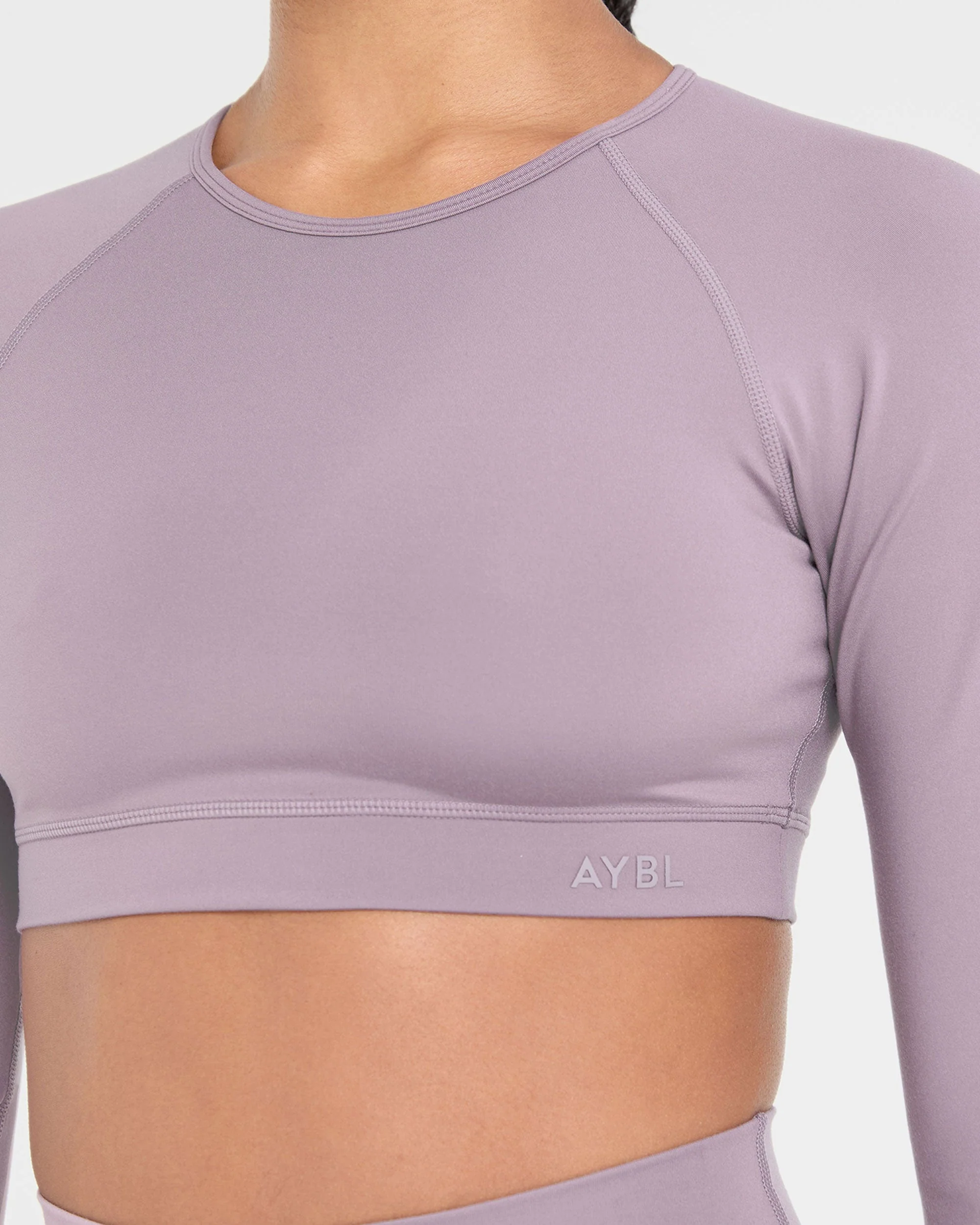 Staple Long Sleeve Crop Top - Mauve Violet - Image 5