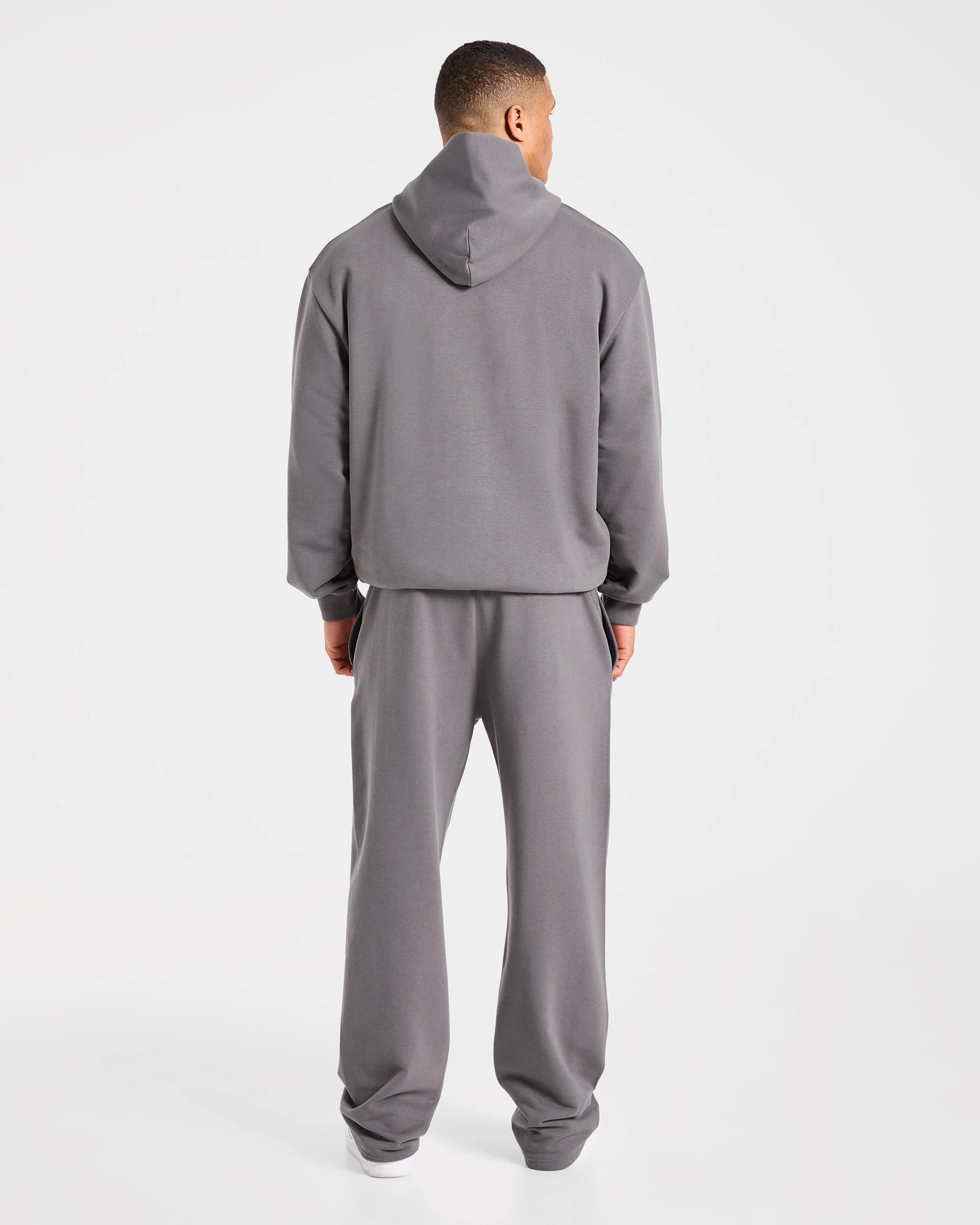 Strength Division Oversized Hoodie - Charcoal/Rouge - Image 4