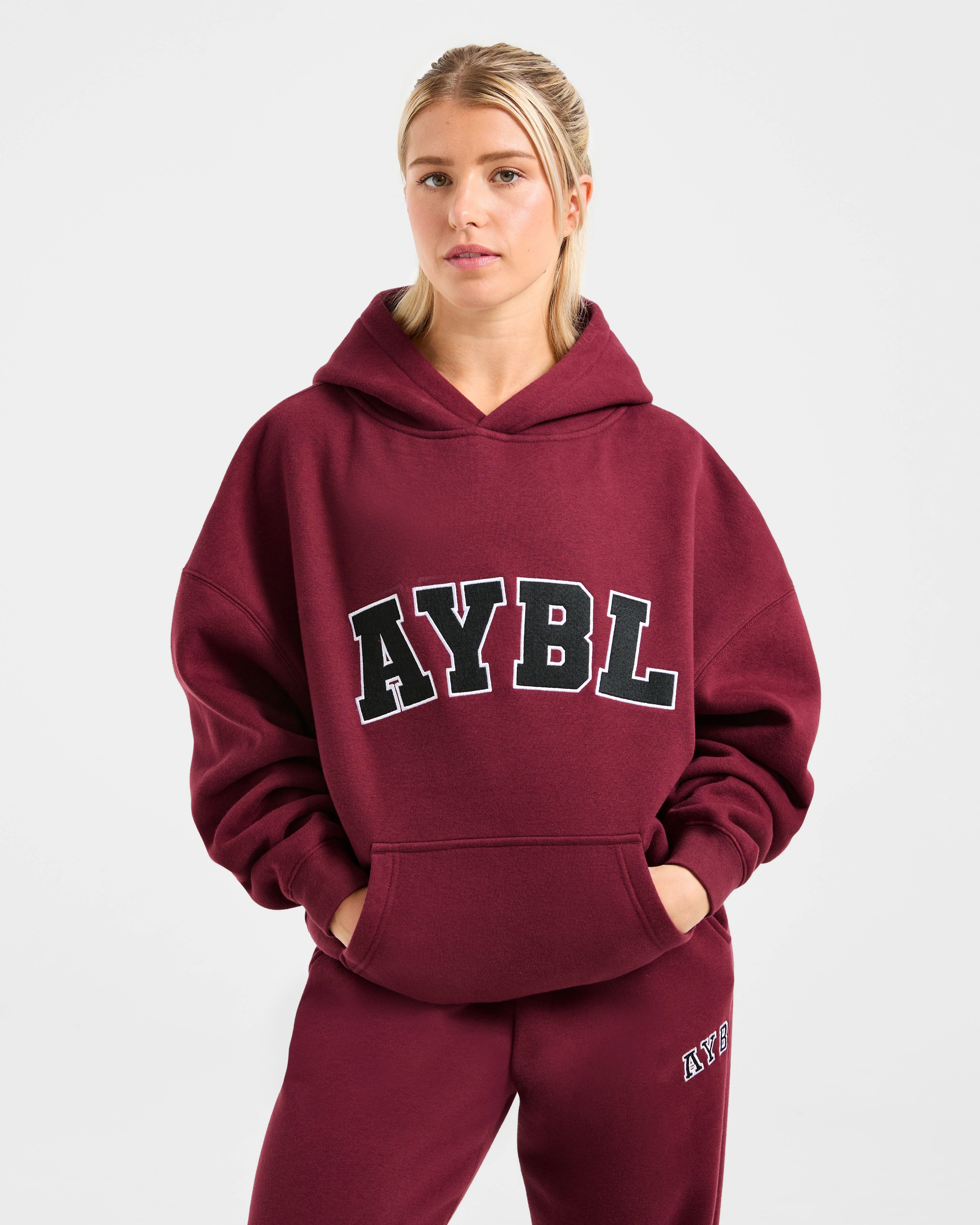 Varsity 2.0 Oversized Hoodie - Rouge Wine