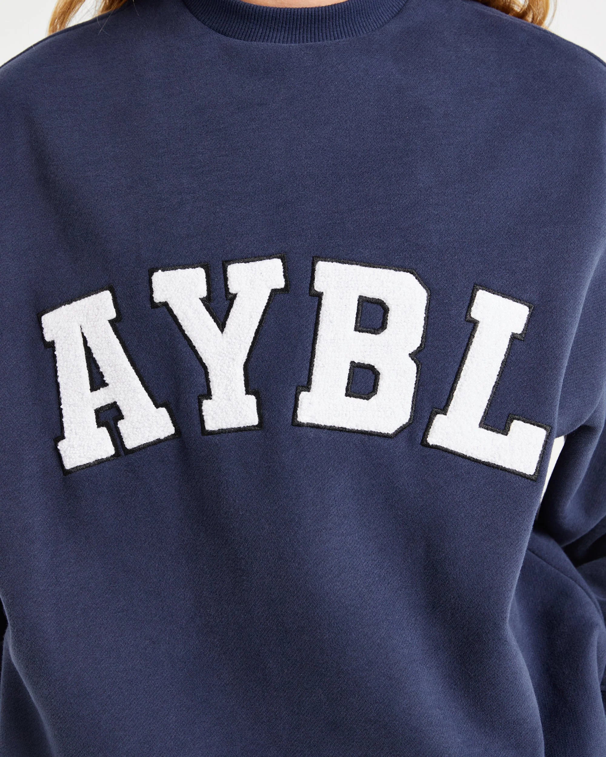 Varsity Oversized Sweatshirt - Navy - Image 5